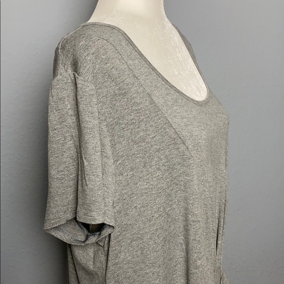 TIME & True Gray Tie Front Tee - Picture 6 of 9